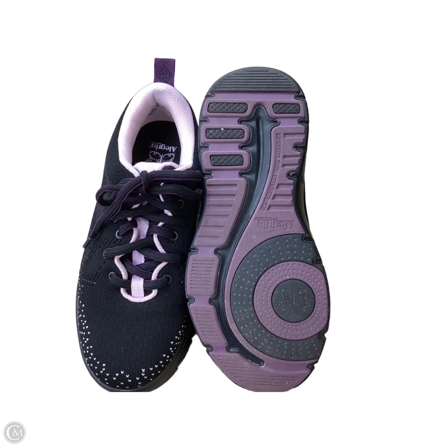 Shoes Athletic By Alegria In Black & Purple, Size: 6