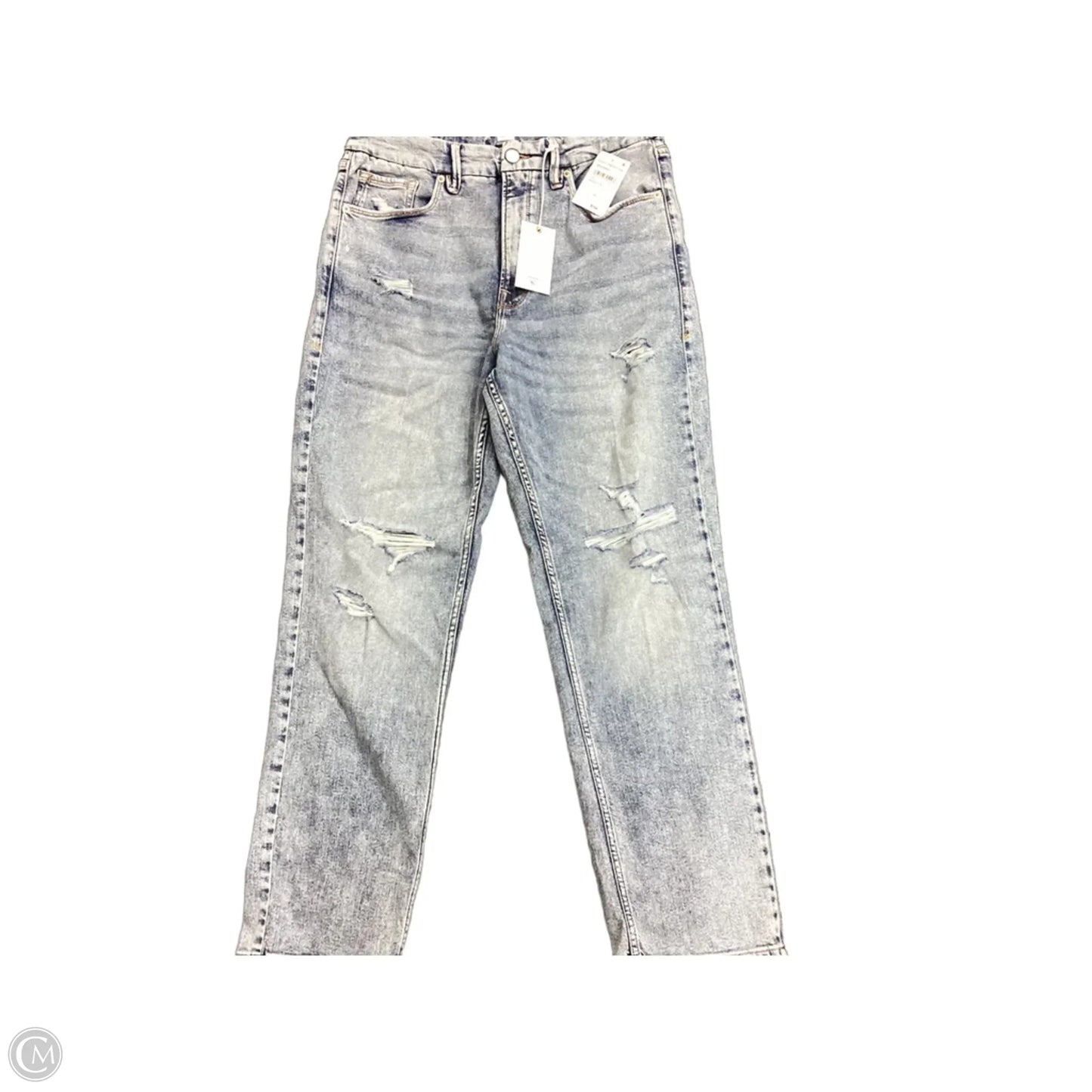Jeans Straight By Good American In Blue Denim, Size: 10
