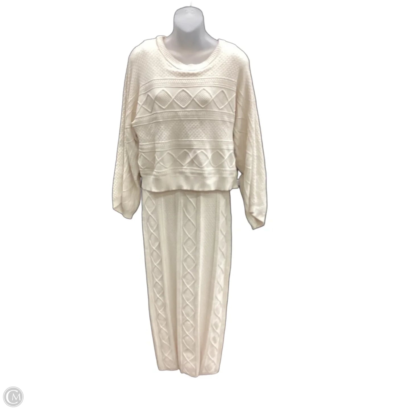 Dress Sweater By Current Air In Cream, Size: L