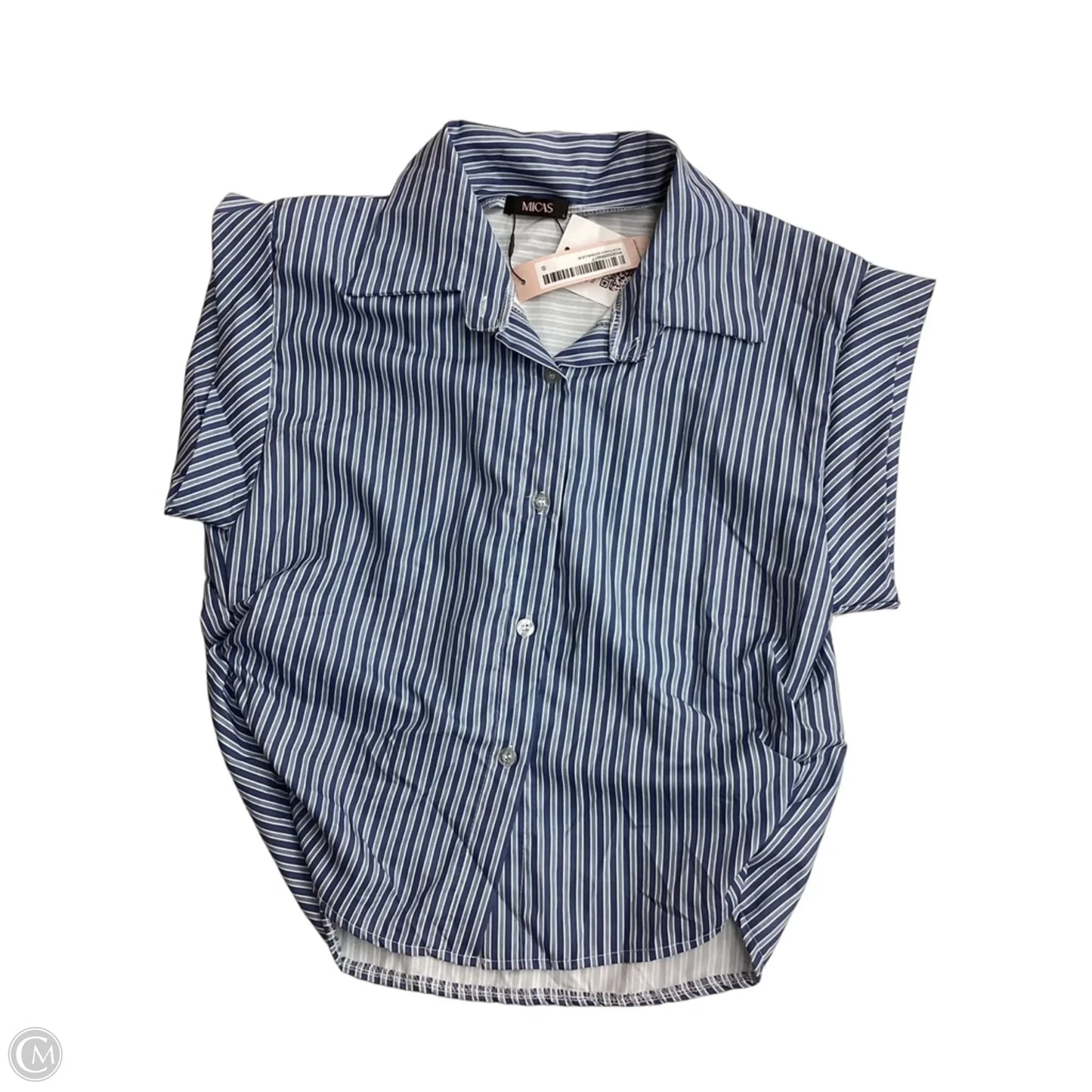 Top Short Sleeve By Micas In Striped Pattern, Size: L