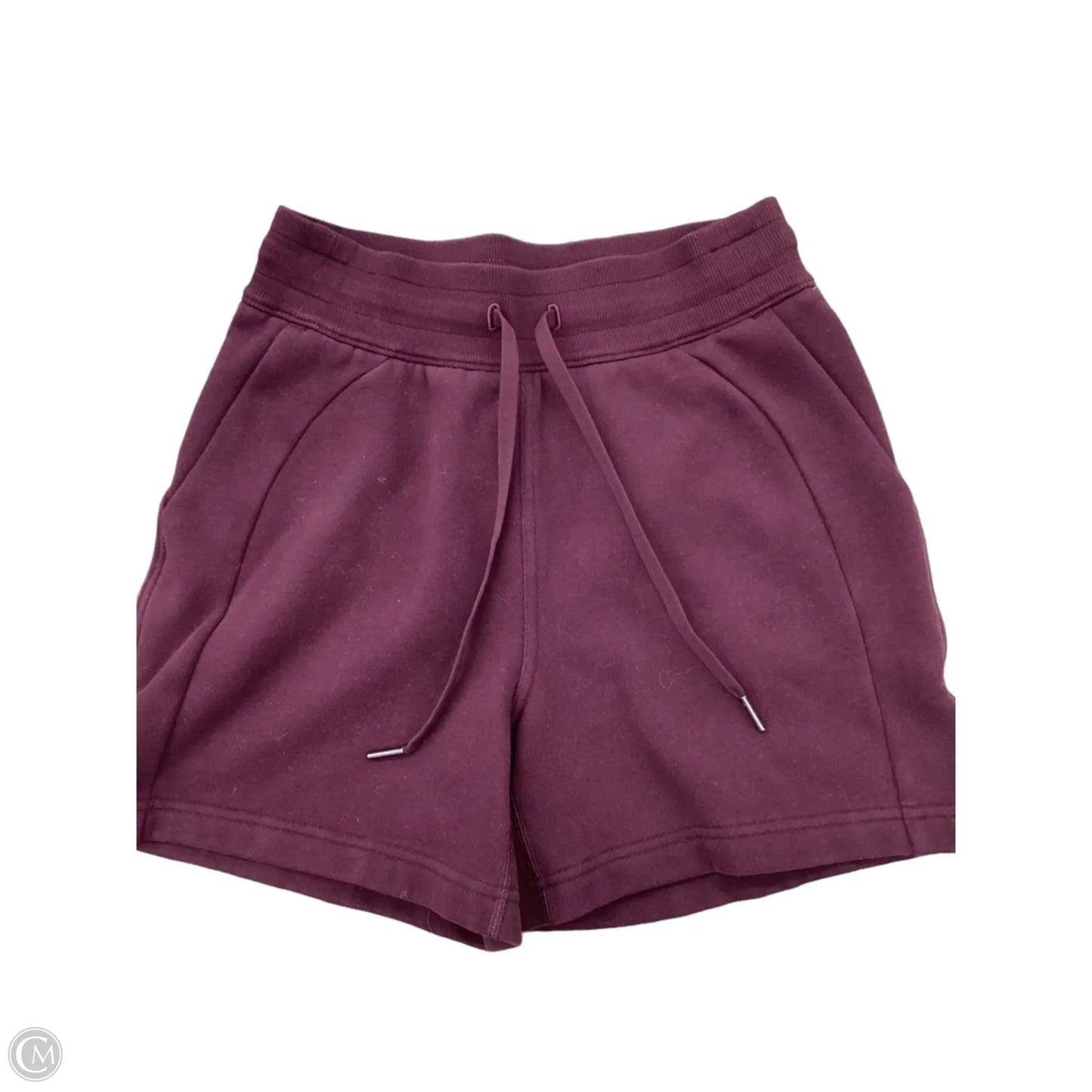 Athletic Shorts By Lululemon In Maroon, Size: 4
