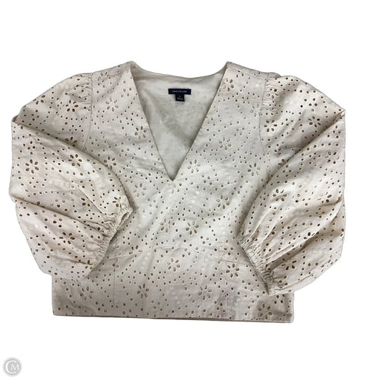 Top Long Sleeve By Ann Taylor In Beige, Size: Xs