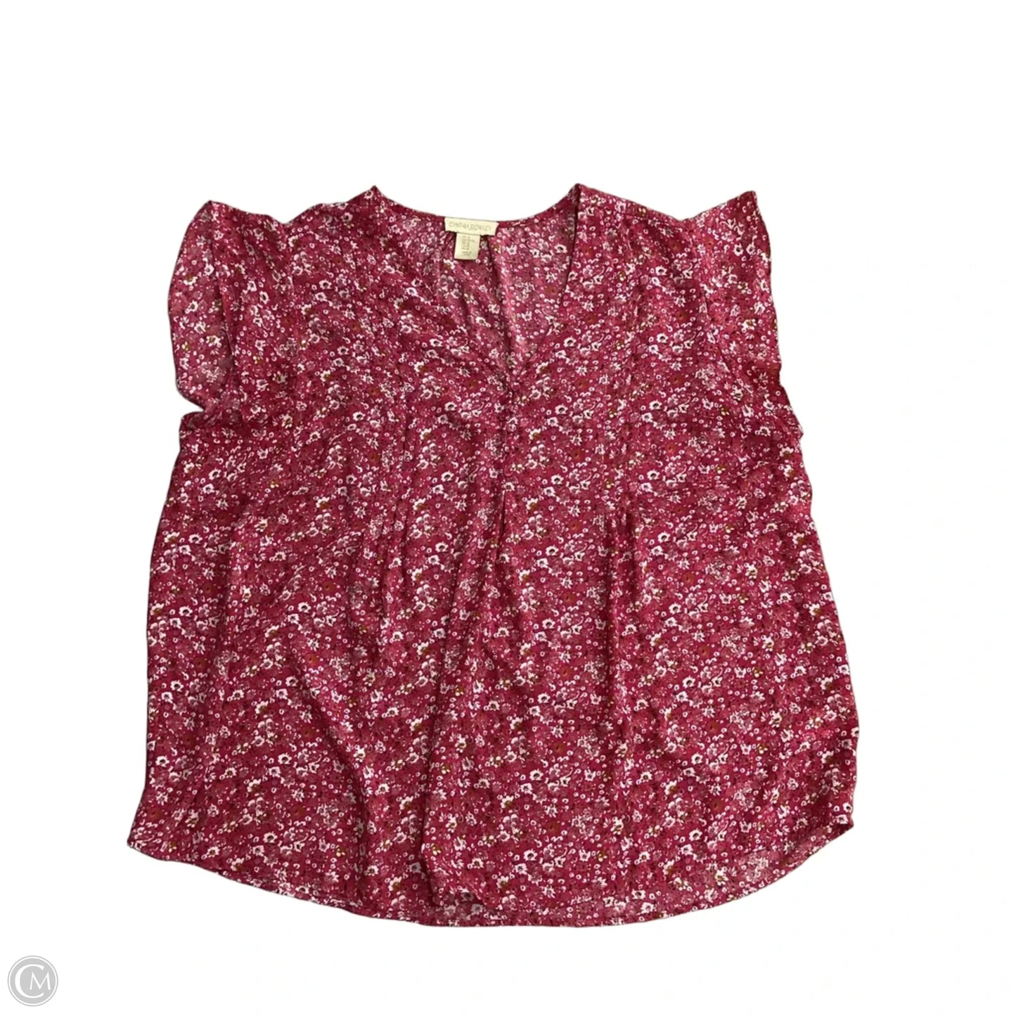 Top Short Sleeve By Cynthia Rowley In Pink, Size: 2x