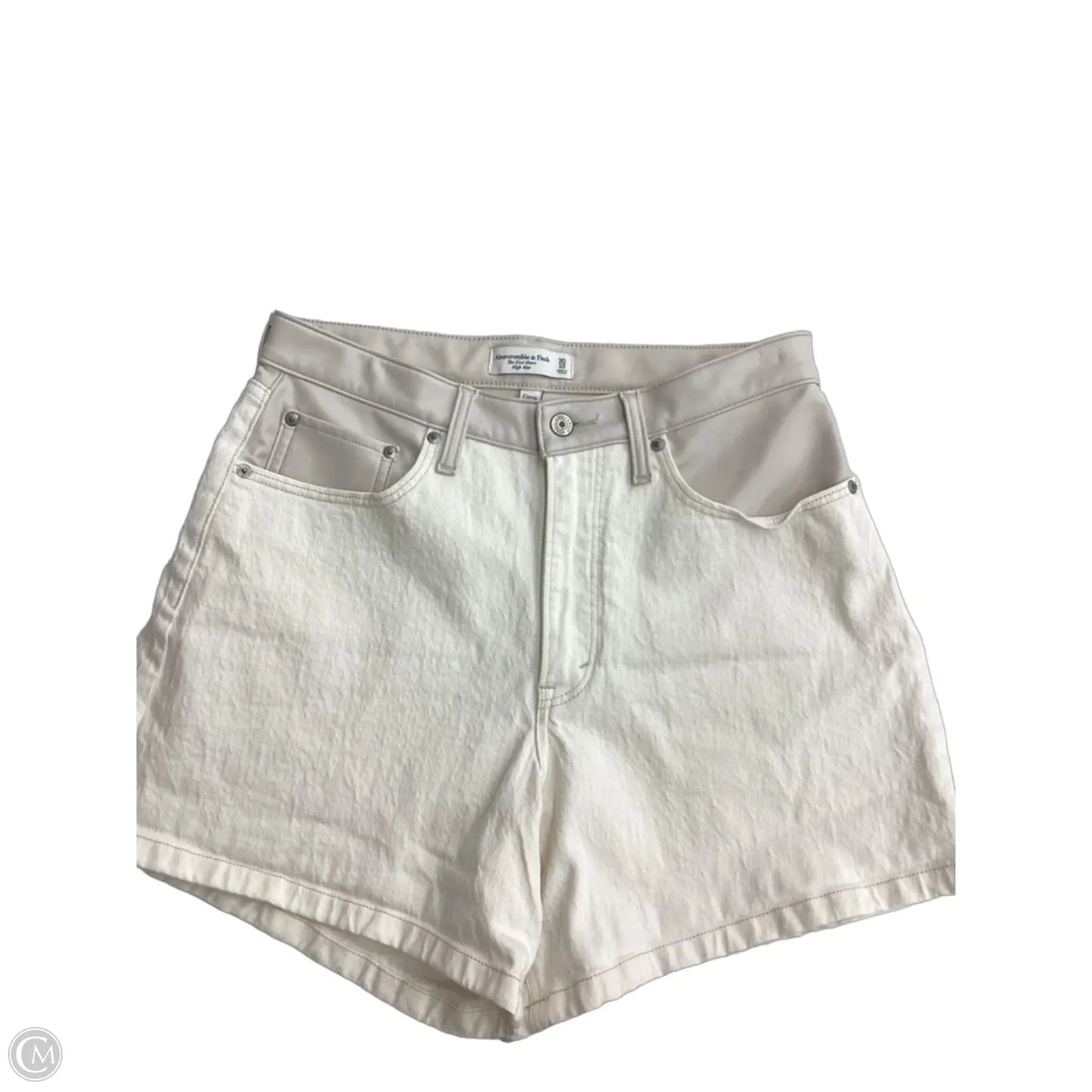 Shorts By Abercrombie And Fitch In Cream Denim, Size: 10