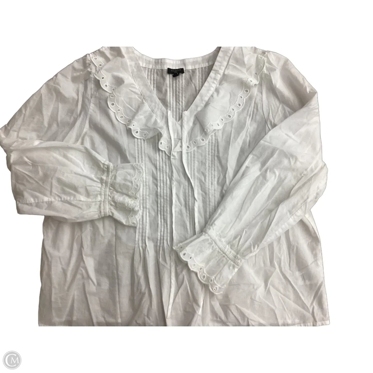 Blouse Long Sleeve By Talbots In White, Size: Xlp