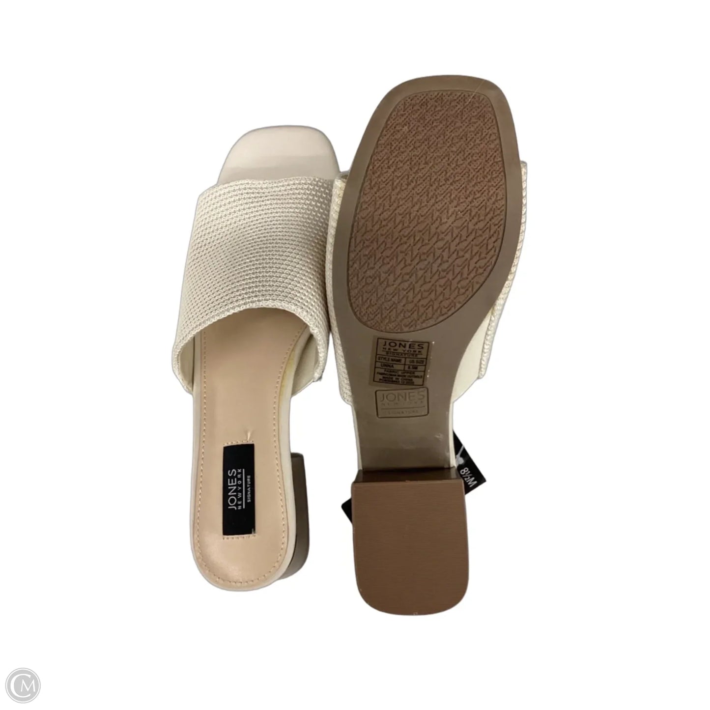 Sandals Heels Block By Jones New York In Cream, Size: 8.5