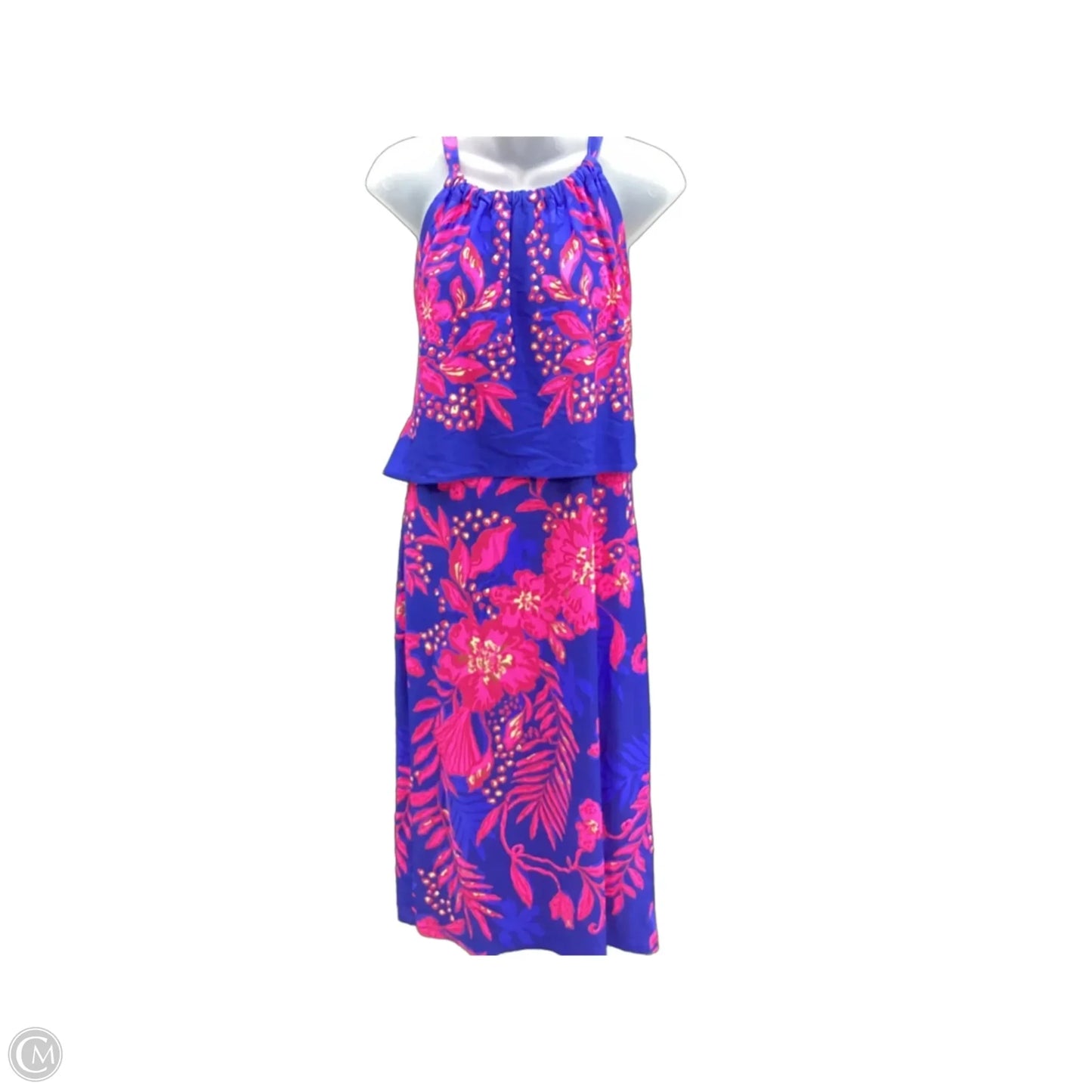 Dress Designer By Lilly Pulitzer In Blue & Pink, Size: Xl