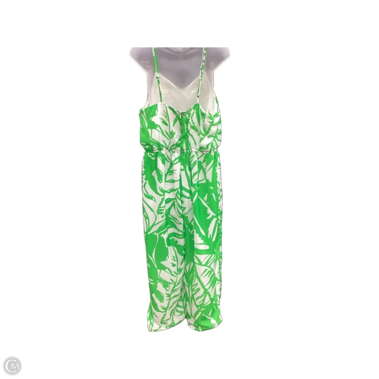 Jumpsuit Designer By Lilly Pulitzer In Green & White, Size: Xl