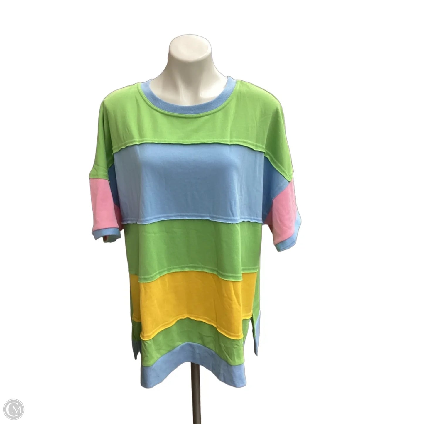 Top Short Sleeve By Clothes Mentor In Striped Pattern, Size: 2x