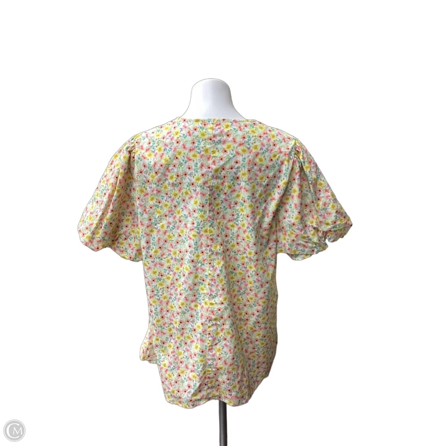Top Short Sleeve By Haptics In Floral Print, Size: 2x
