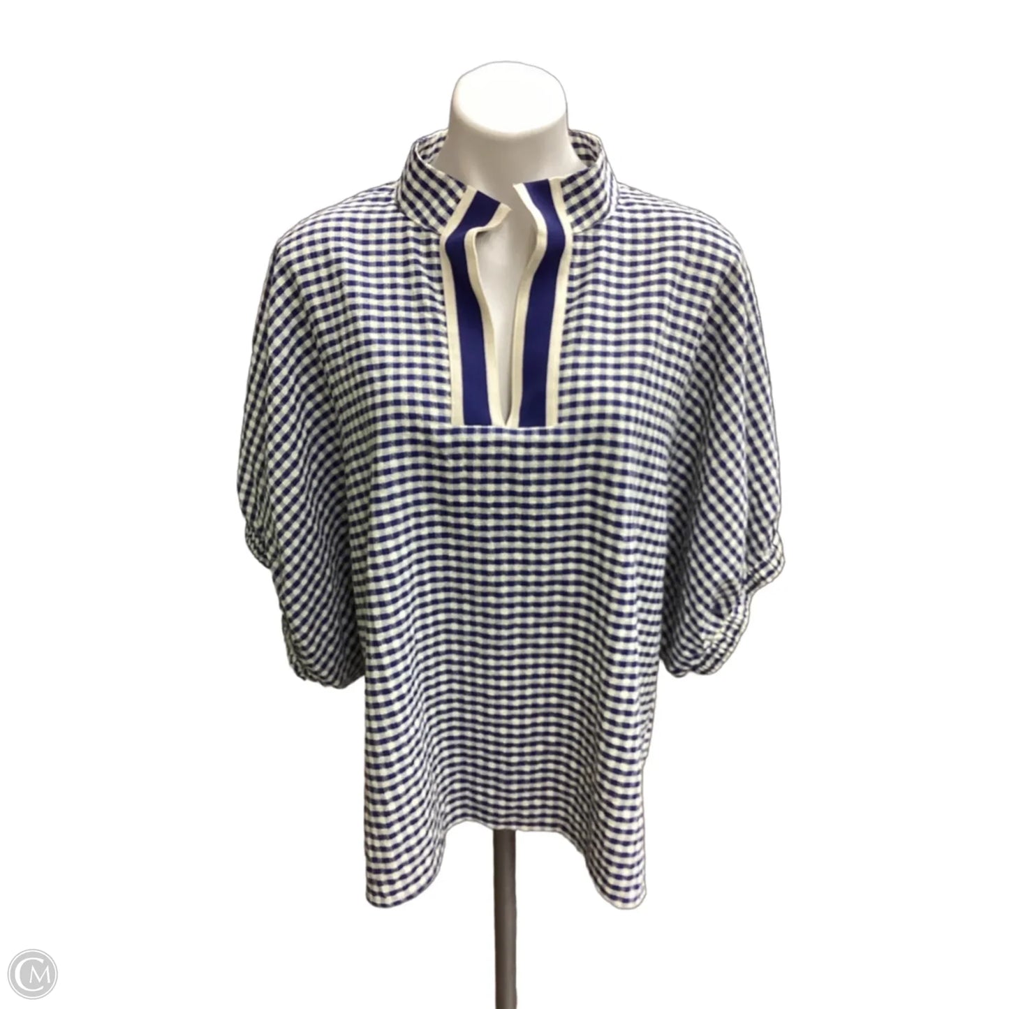 Top Short Sleeve By Entro In Checkered Pattern, Size: 2x
