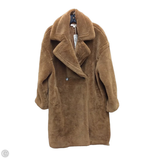 Coat Faux Fur & Sherpa By Mystree In Tan, Size: S