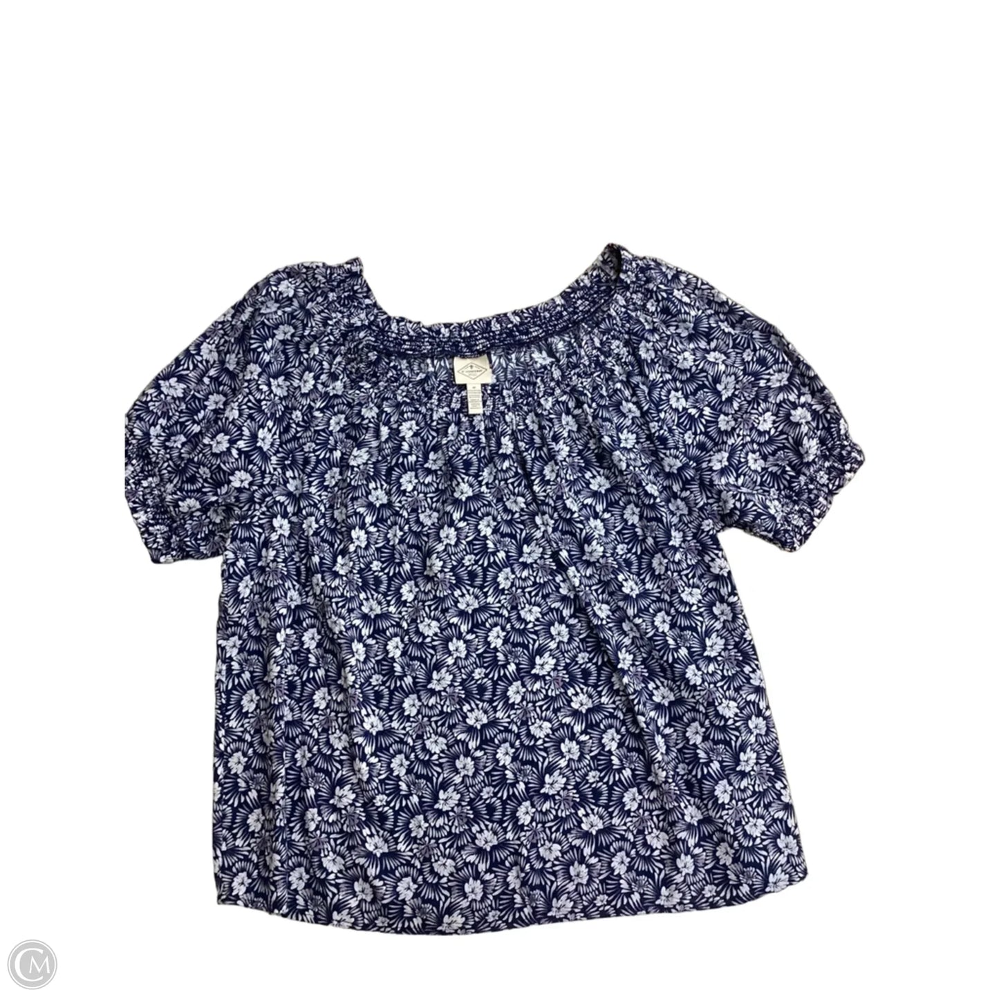 Top Short Sleeve By St Johns Bay In Blue, Size: 1x