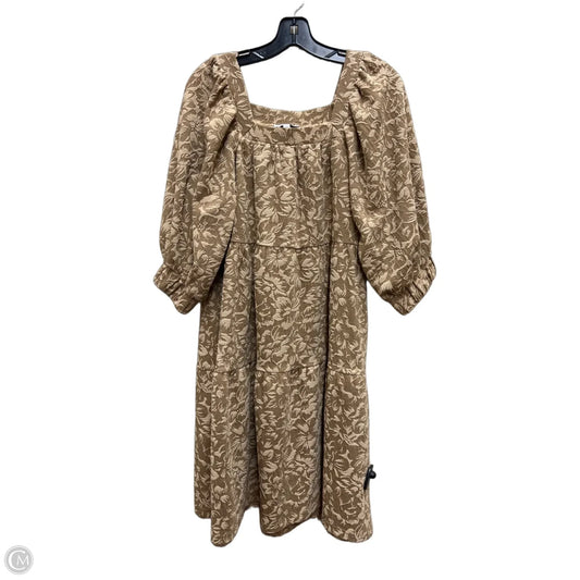 Dress Casual Midi By Polagram In Tan, Size: S