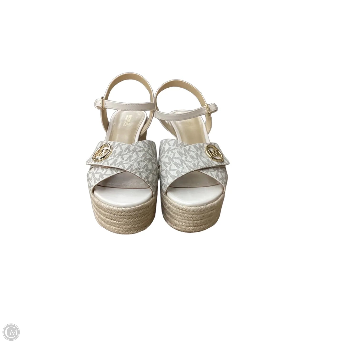 Sandals Heels Platform By Michael By Michael Kors In Cream, Size: 8