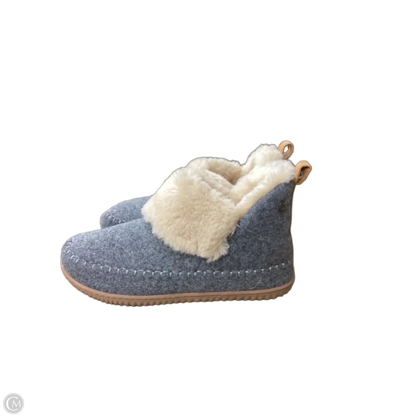 Slippers By Clothes Mentor In Grey & Tan, Size: 9