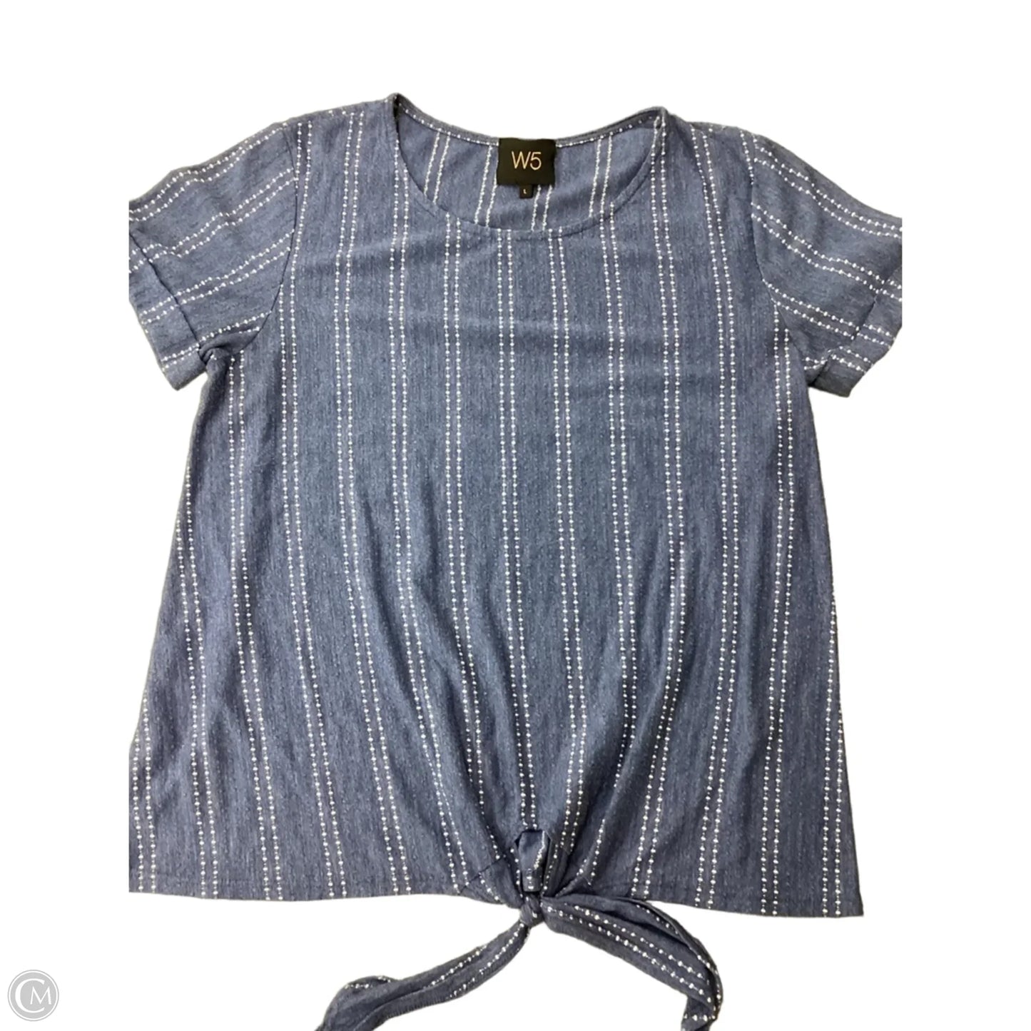 Top Short Sleeve By W5 In Blue, Size: L