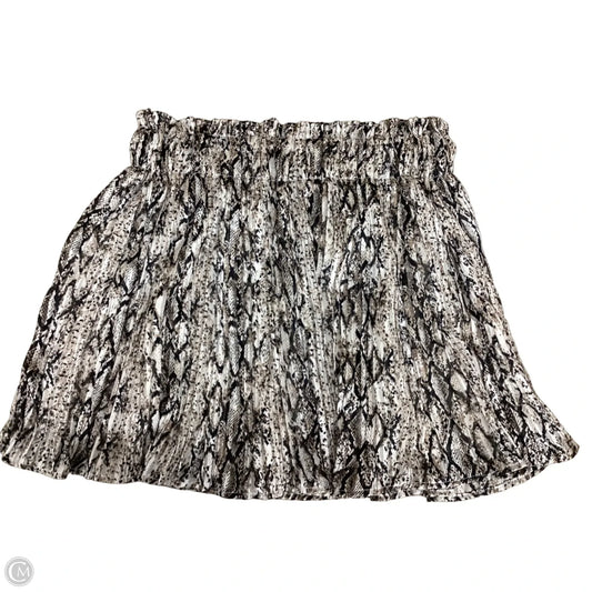 Skirt Mini & Short By Do + Be In Snakeskin Print, Size: L