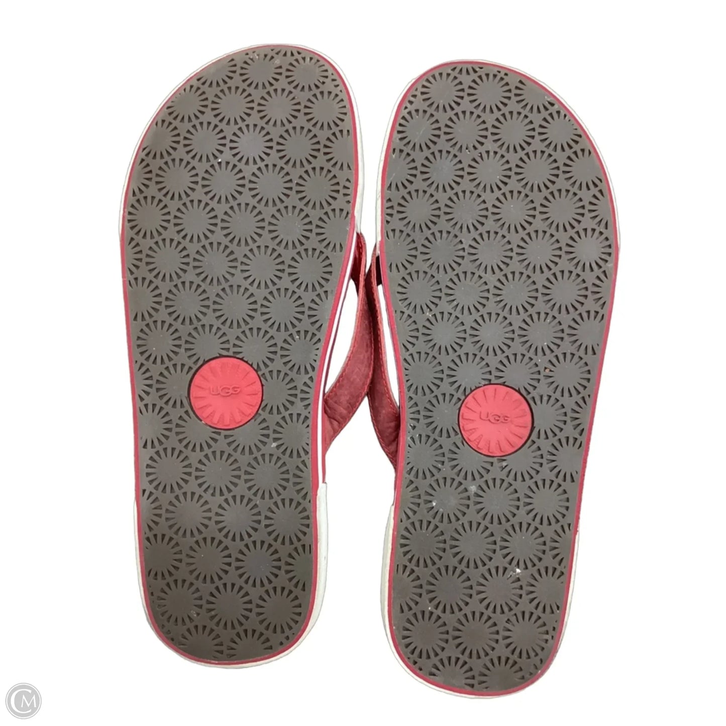 Sandals Designer By Ugg In Red, Size: 11