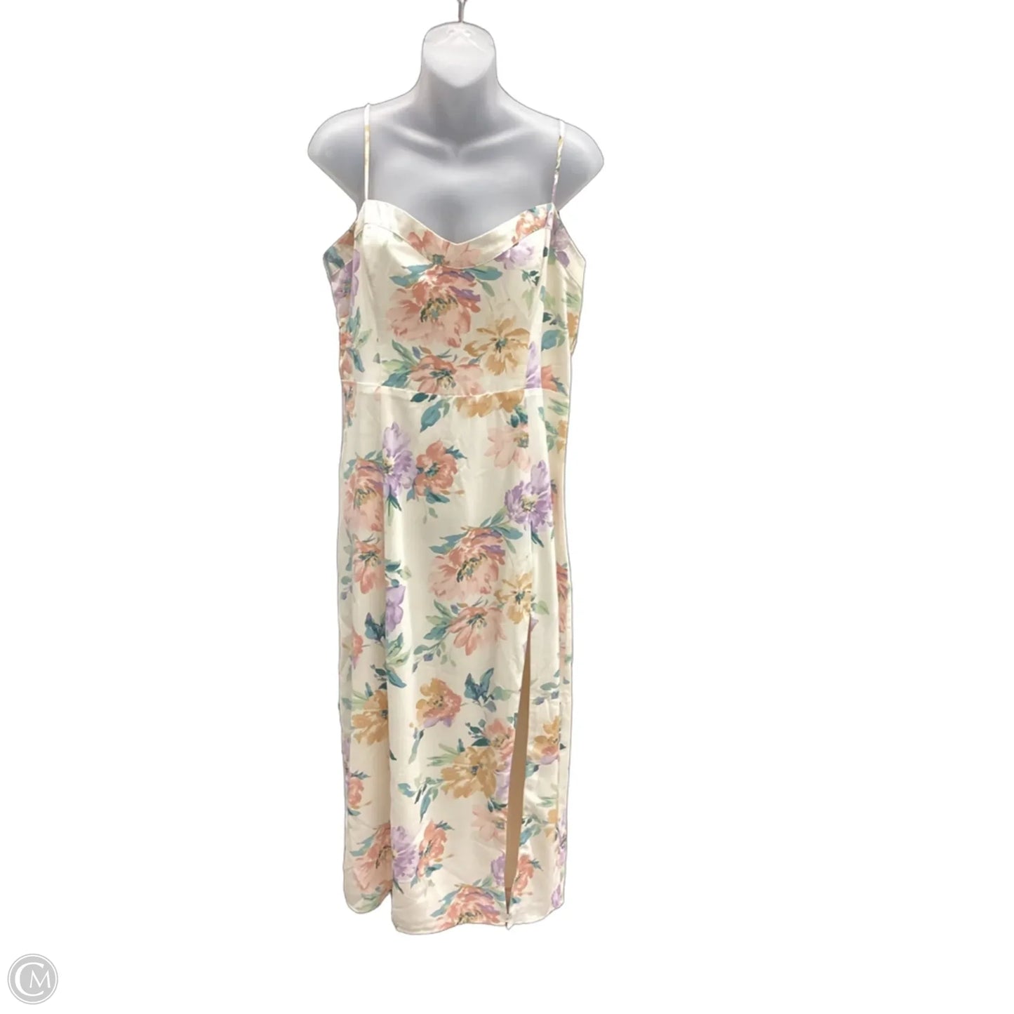 Dress Casual Midi By Abercrombie And Fitch In Floral Print, Size: L