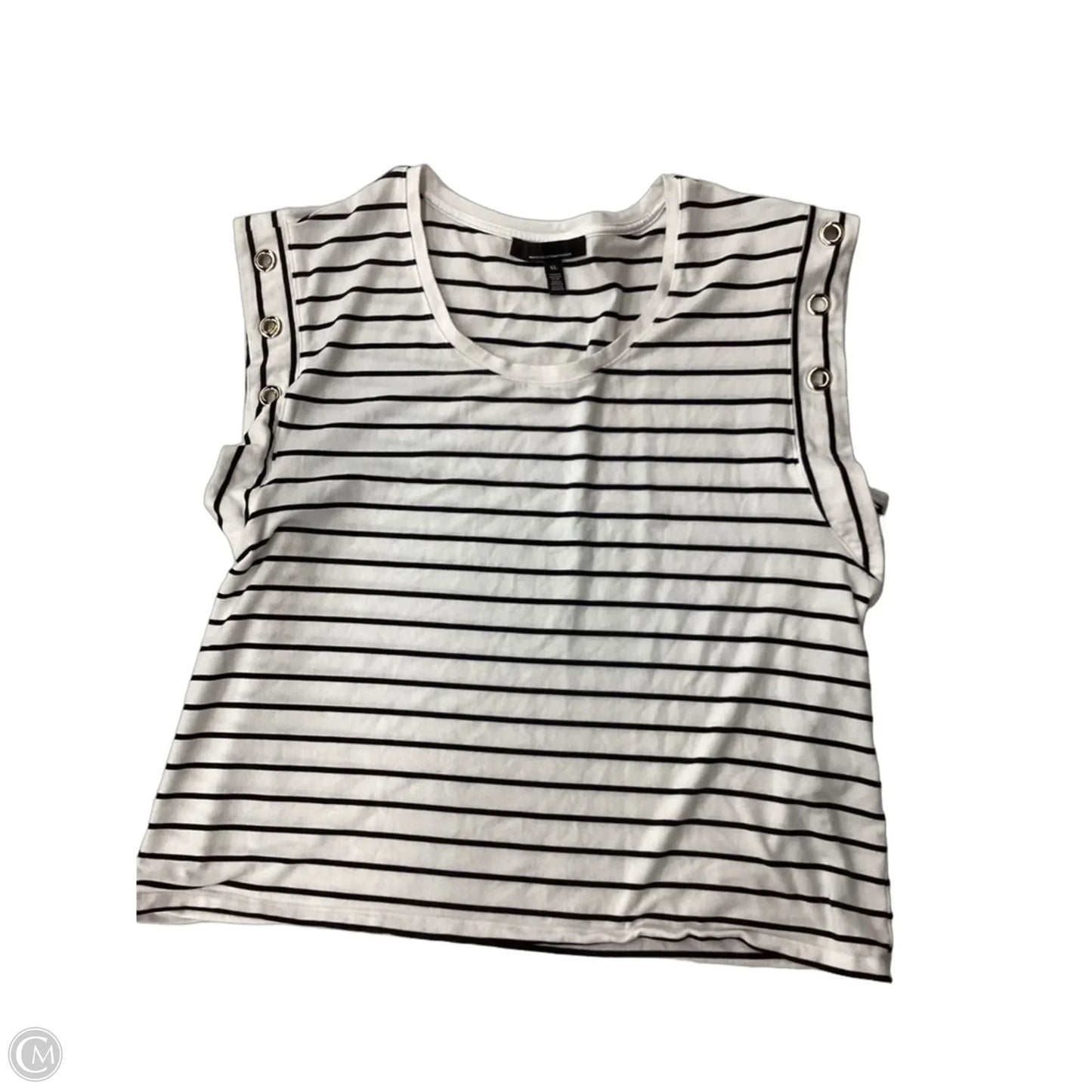 Top Short Sleeve By White House Black Market In Striped Pattern, Size: Xl