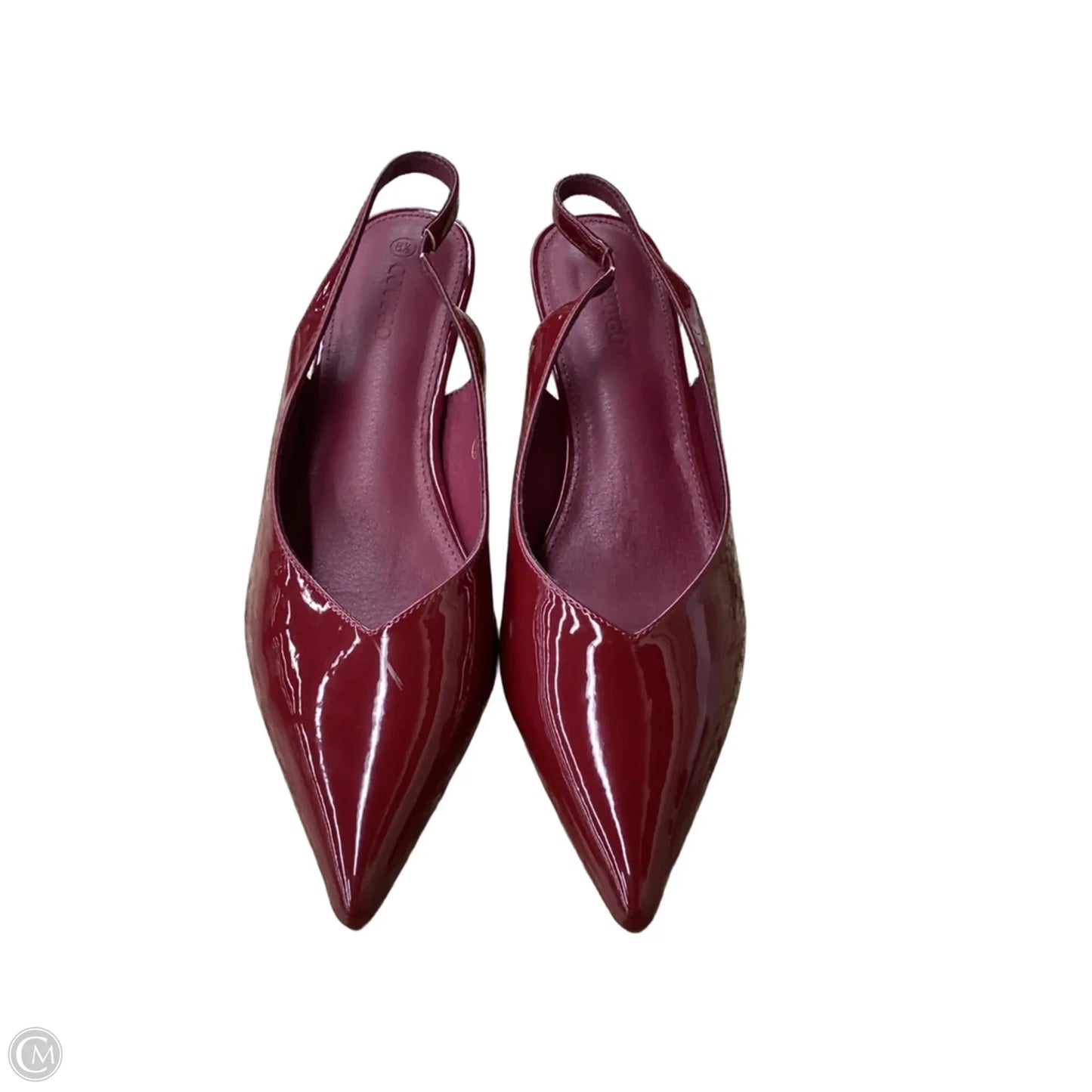 Shoes Heels Kitten By Clothes Mentor In Maroon, Size: 8.5