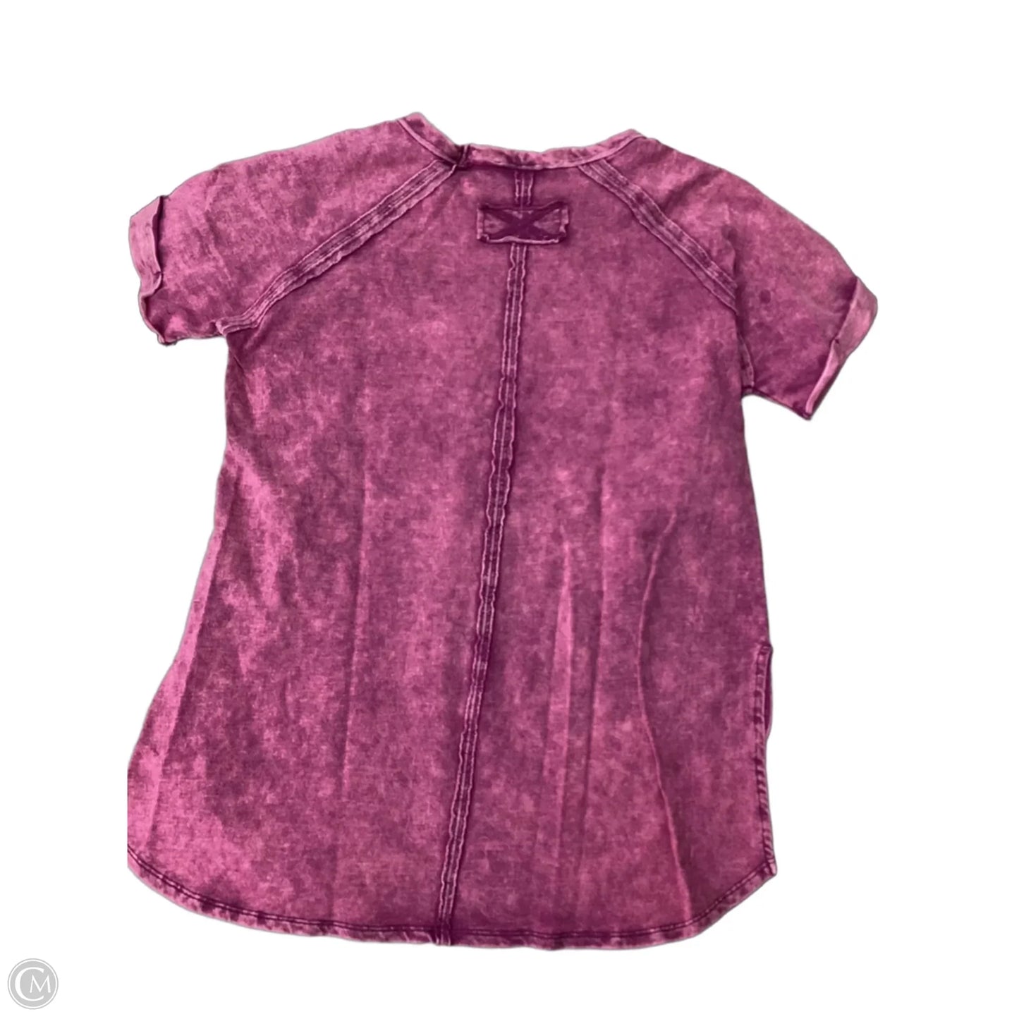 Top Short Sleeve By Zenana In Pink & Purple, Size: S