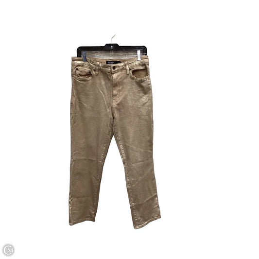 Jeans Straight By Lauren By Ralph Lauren In Tan, Size: 12