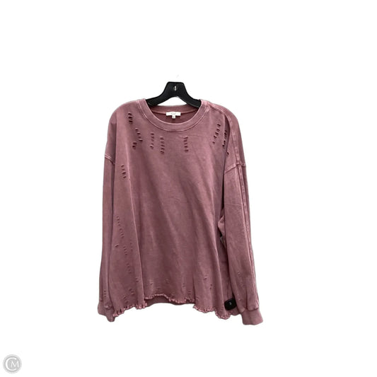Top Long Sleeve By Easel In Pink, Size: L