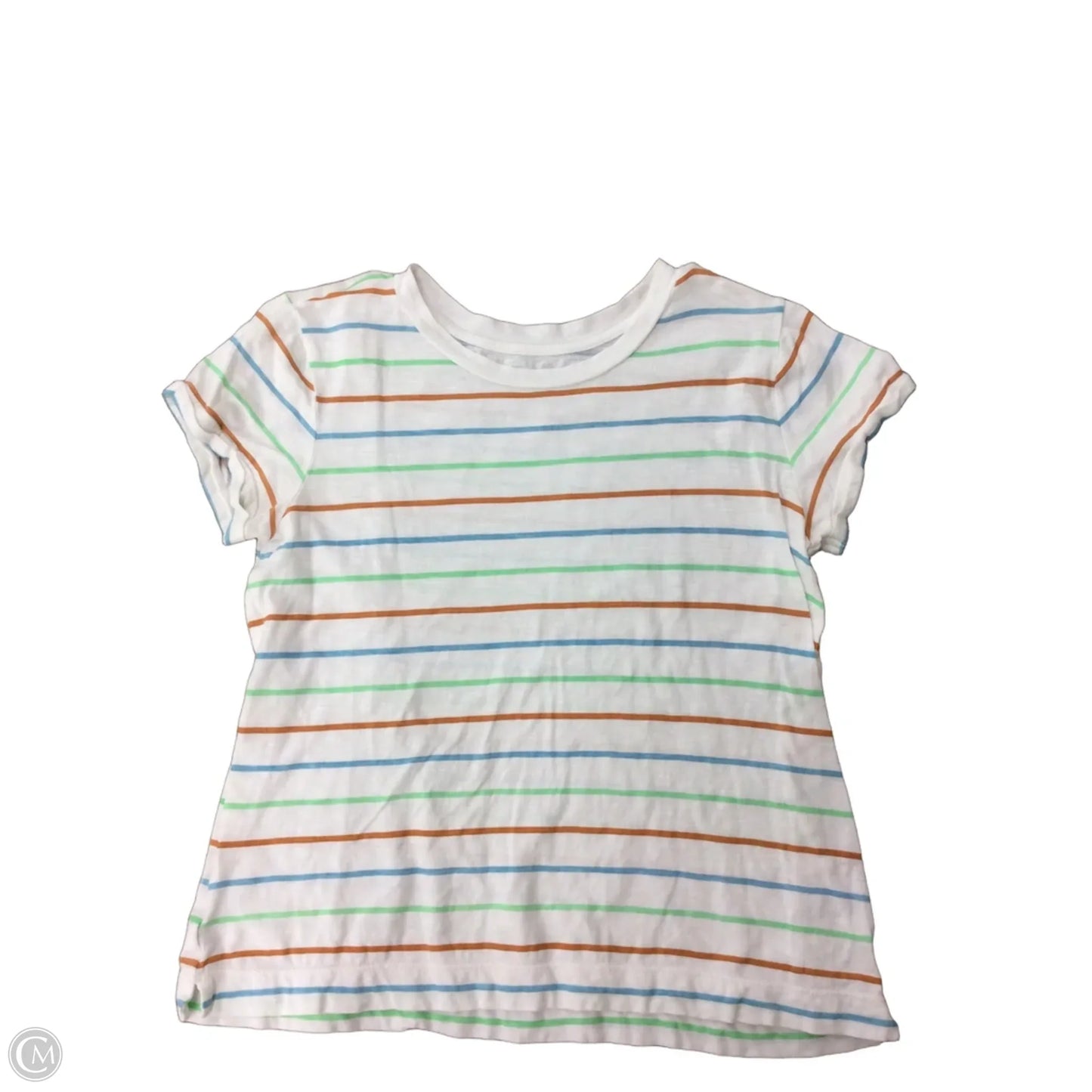 Top Short Sleeve Basic By Loft In Striped Pattern, Size: S