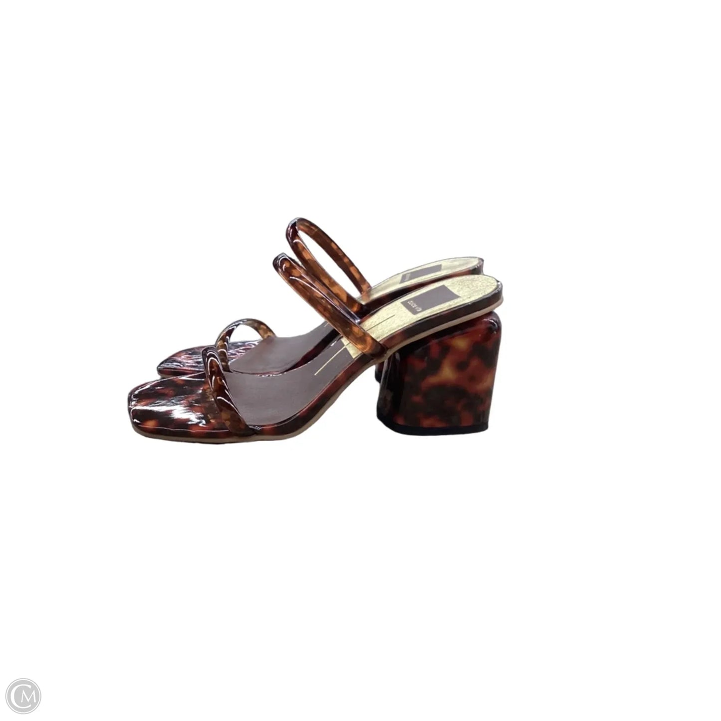 Sandals Heels Block By Dolce Vita In Tortoise Shell Print, Size: 7
