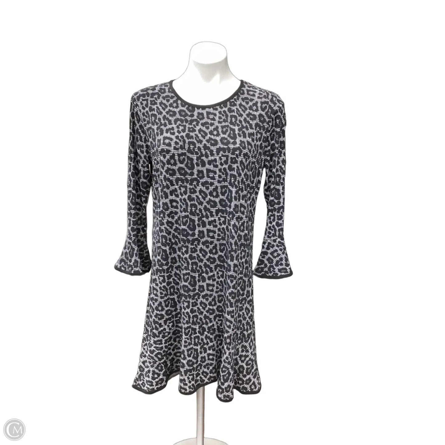 Dress Casual Midi By Michael By Michael Kors In Black & White, Size: L
