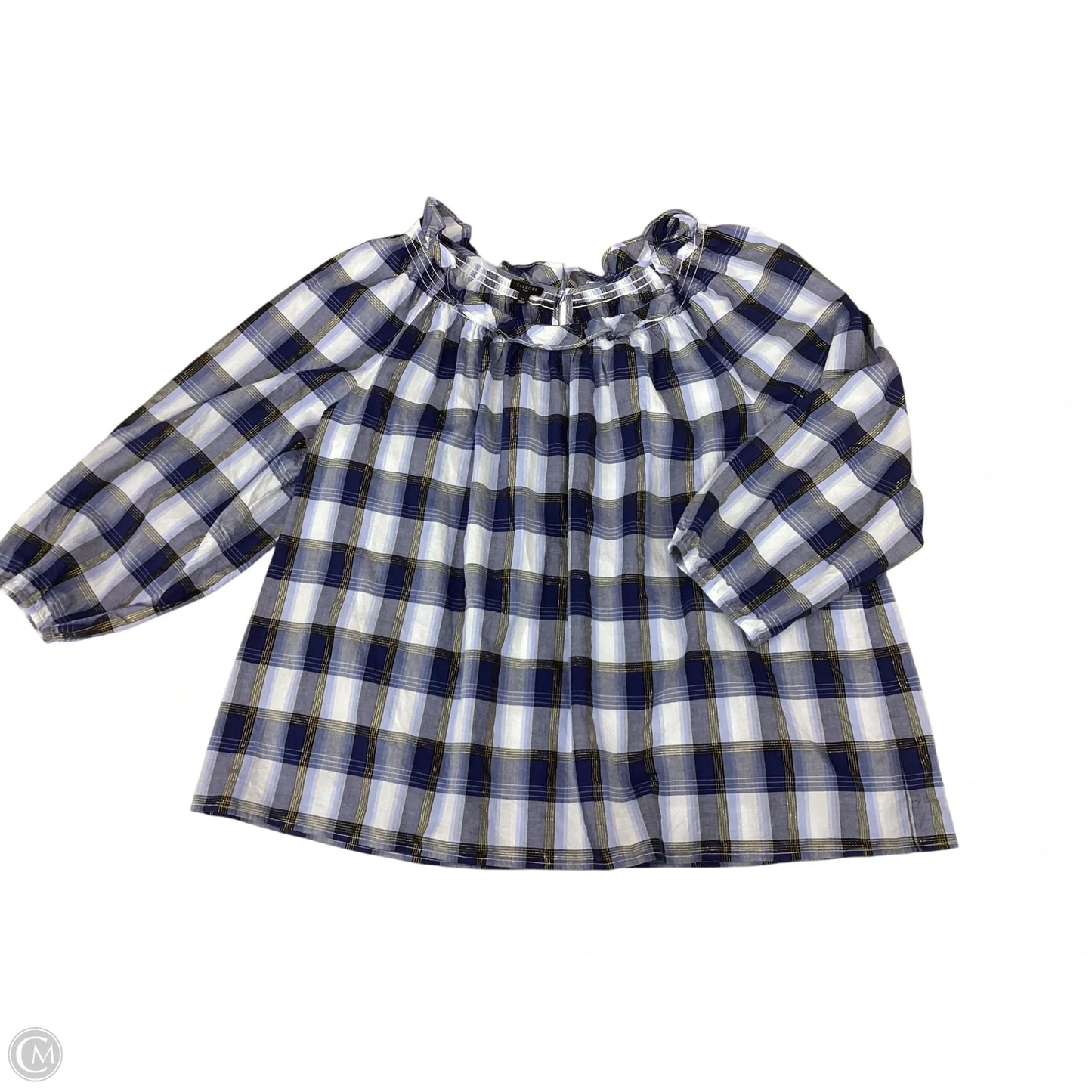 Top Long Sleeve By Talbots In Blue, Size: 3x