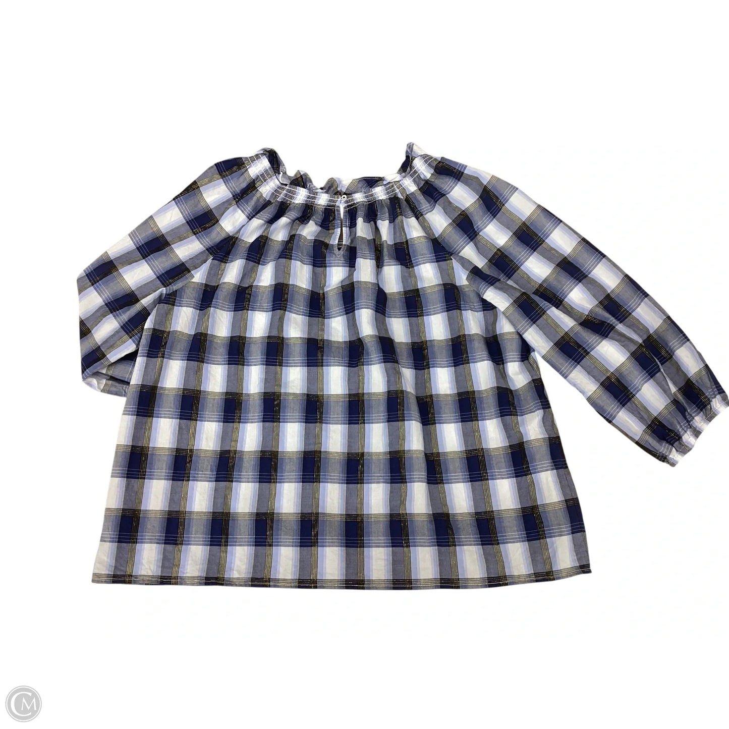 Top Long Sleeve By Talbots In Blue, Size: 3x