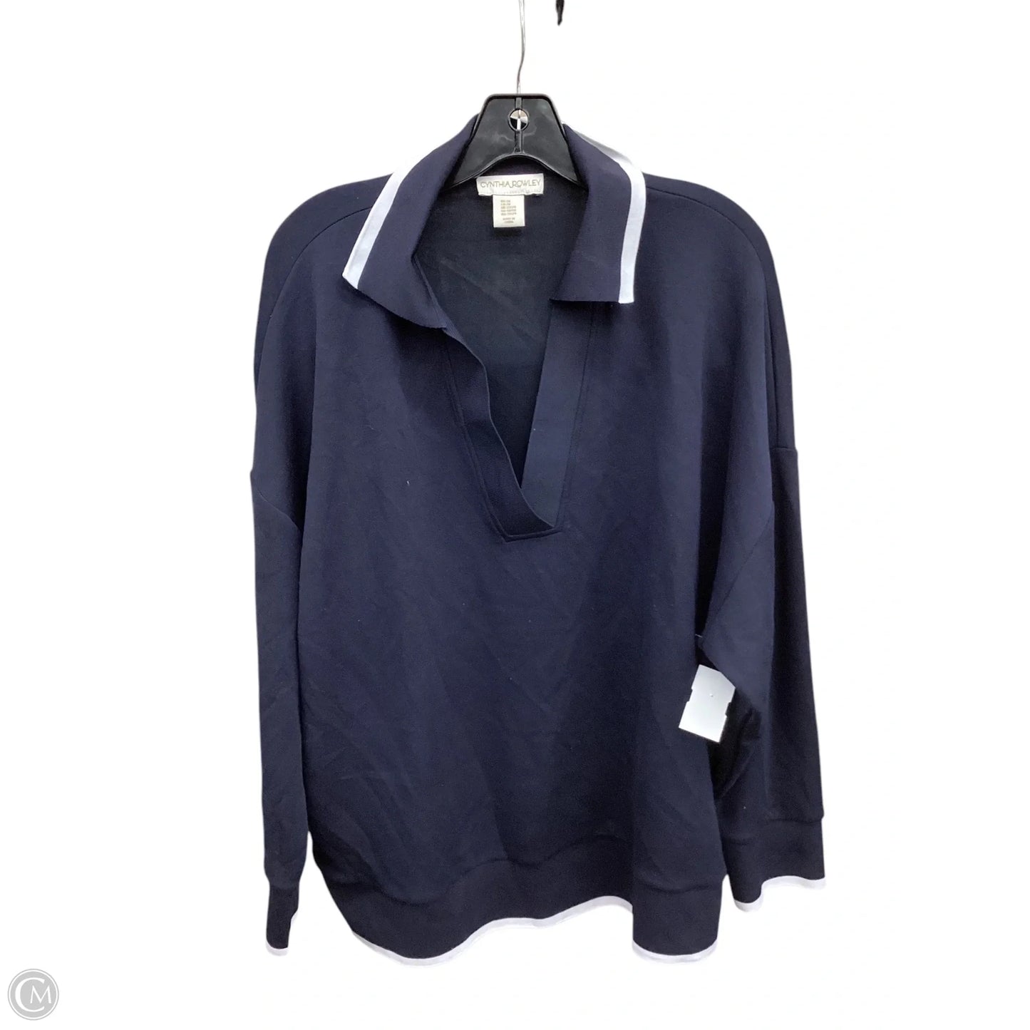 Top Long Sleeve By Cynthia Rowley In Navy, Size: 2x