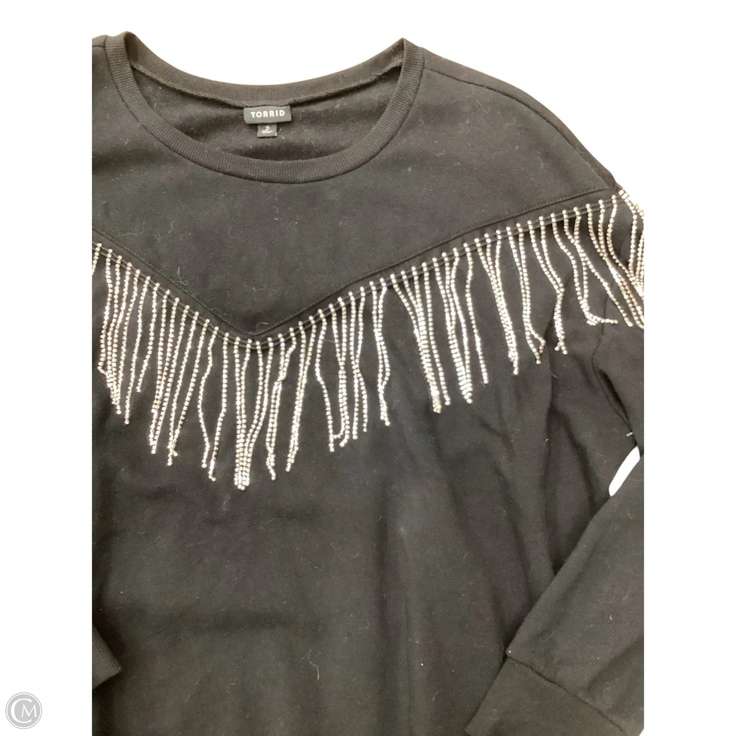 Sweatshirt Crewneck By Torrid In Black, Size: 2x