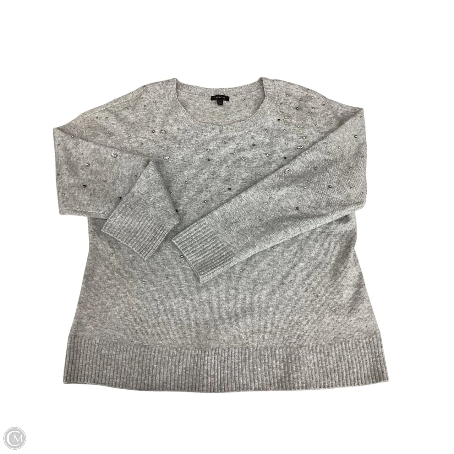 Sweater By Talbots In Grey, Size: L