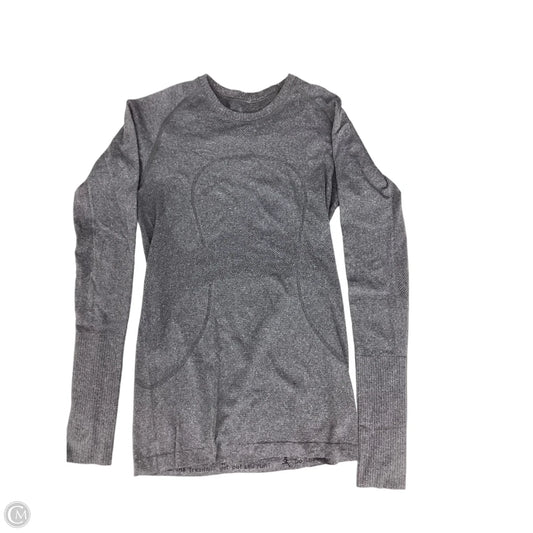 Athletic Top Long Sleeve Crewneck By Lululemon In Grey, Size: S