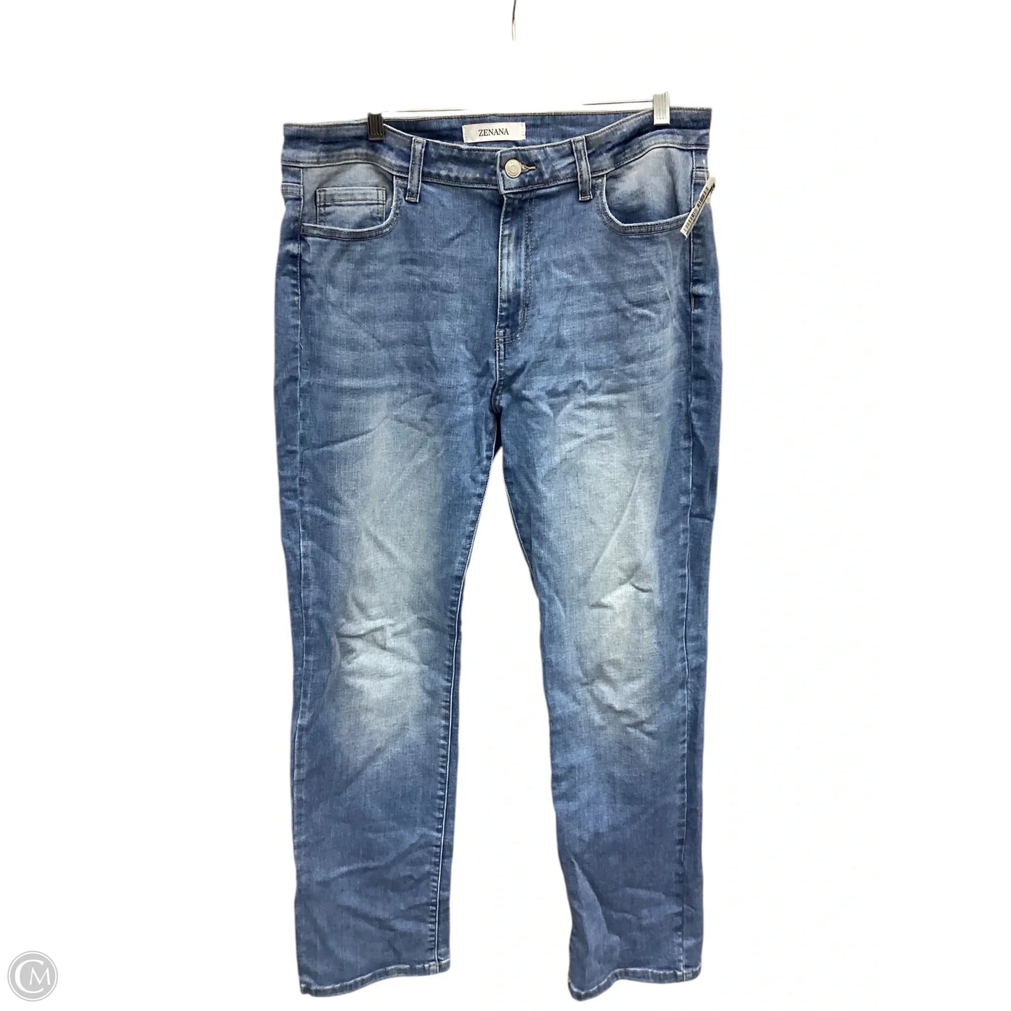 Jeans Straight By Zenana Outfitters In Blue Denim, Size: 8