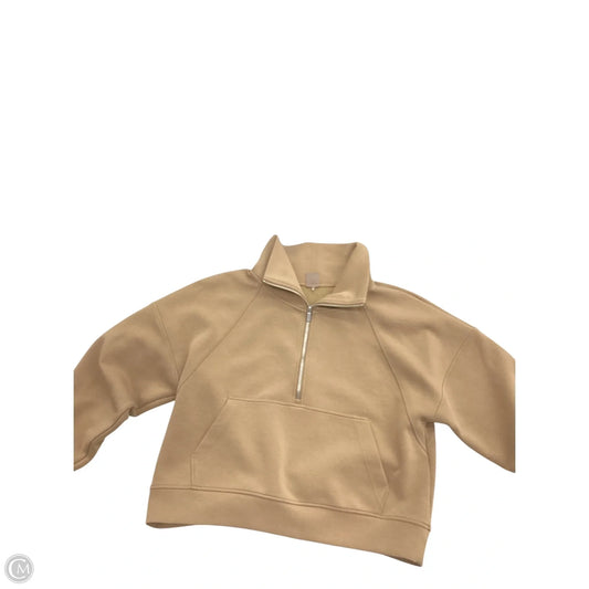 Athletic Sweatshirt Collar By Calia In Tan, Size: L