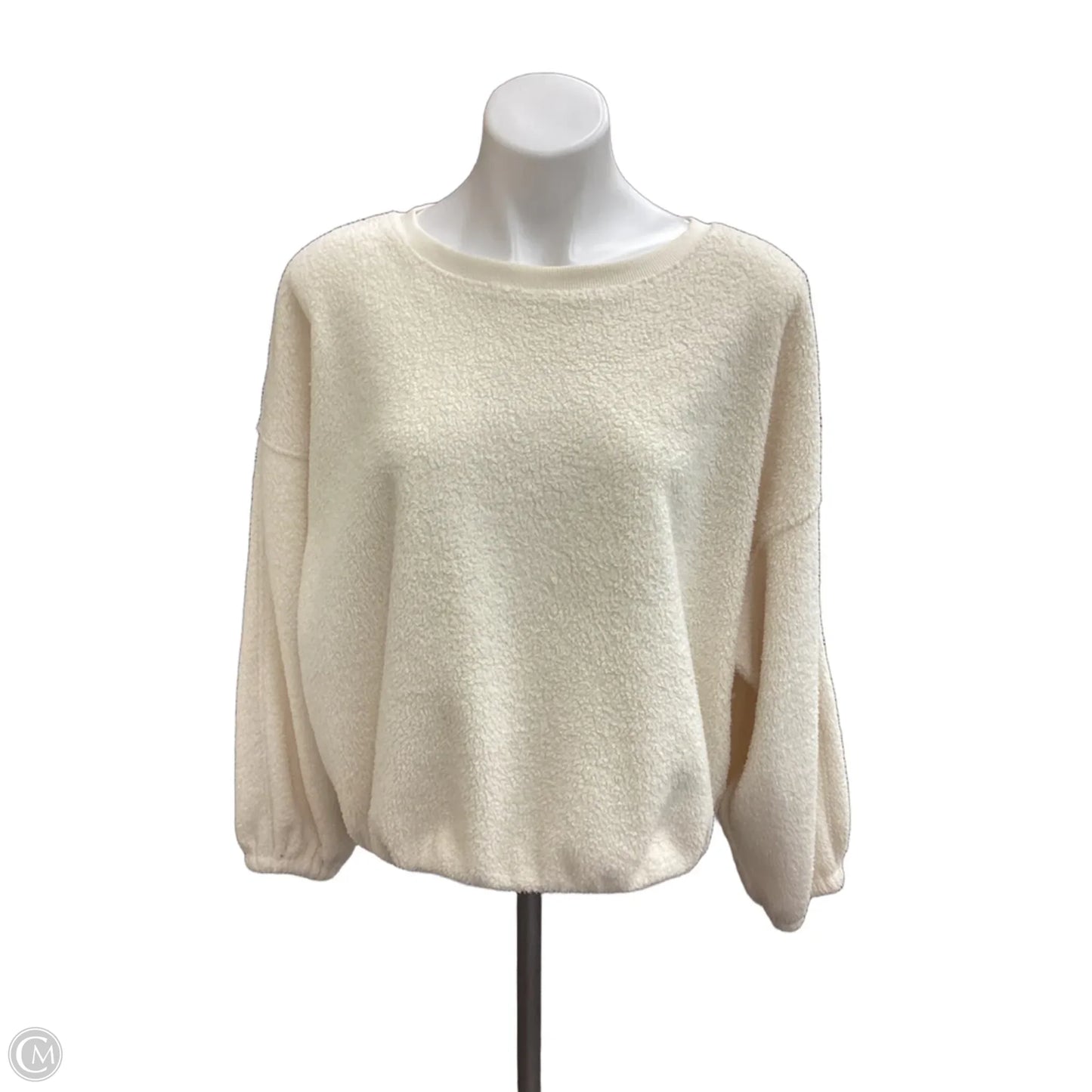 Sweatshirt Crewneck By Loft In Cream, Size: Xl