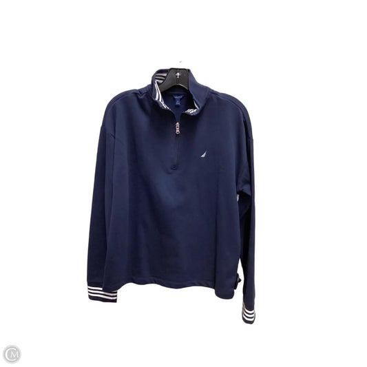 Sweatshirt Collar By Nautica In Navy, Size: M