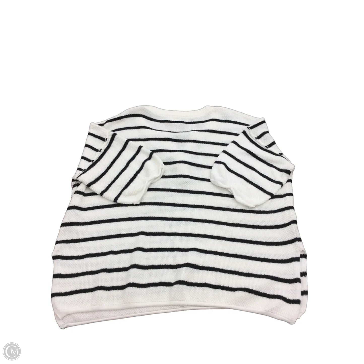 Sweater Short Sleeve By Andree By Unit In White, Size: 2x