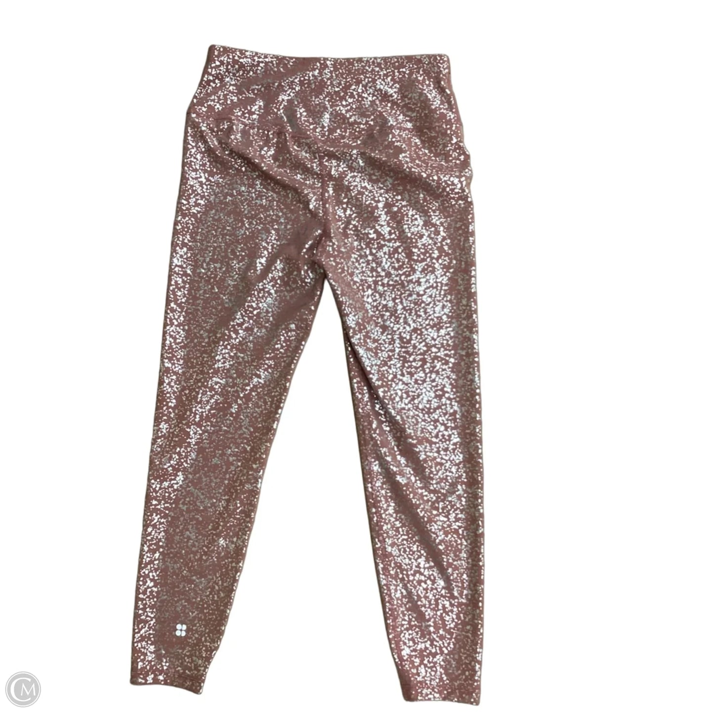 Athletic Leggings By Sweaty Betty In Pink & Silver, Size: S
