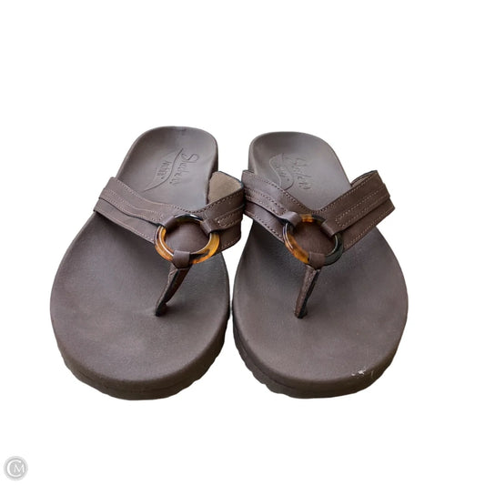 Sandals Flats By Skechers In Brown, Size: 8