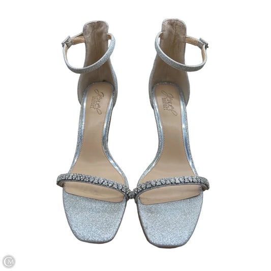 Shoes Heels Stiletto By Badgley Mischka In Silver, Size: 8.5