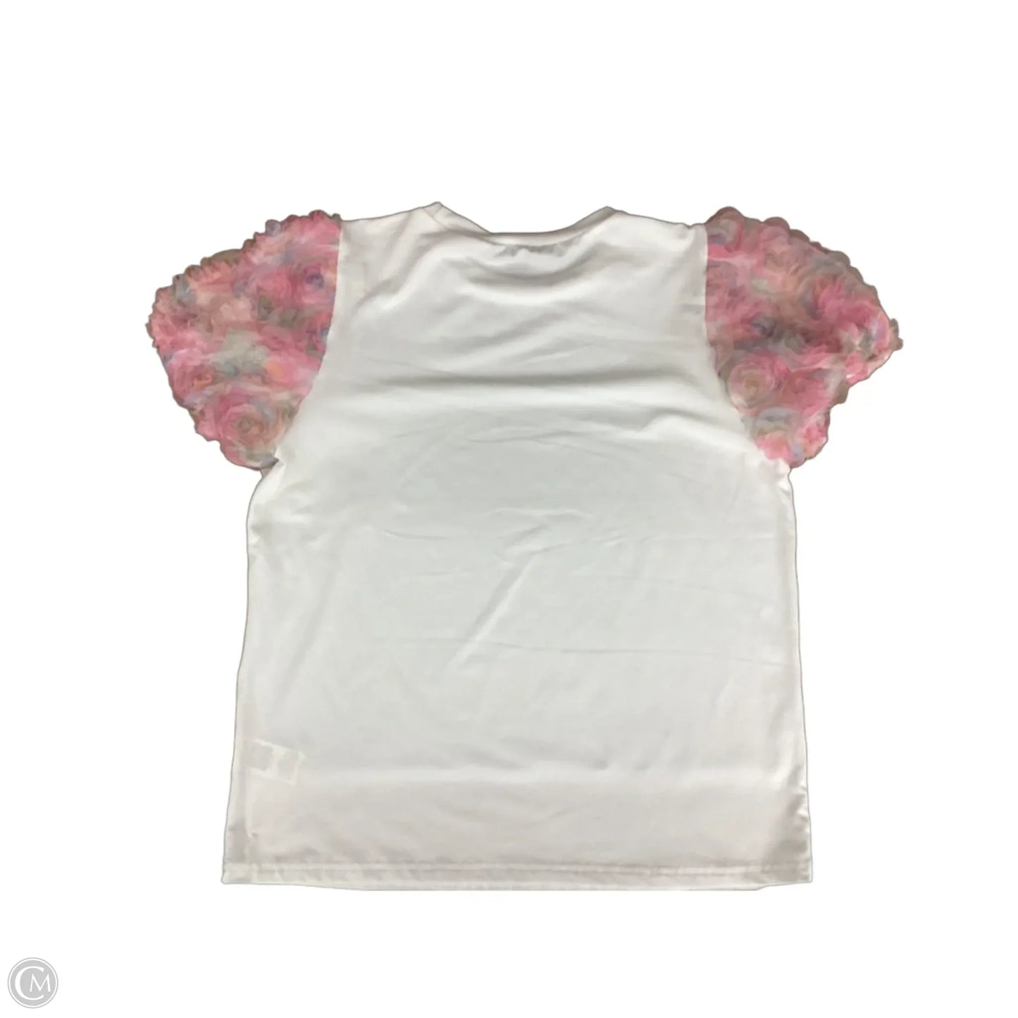 Top Short Sleeve By Emery Rose In White, Size: L