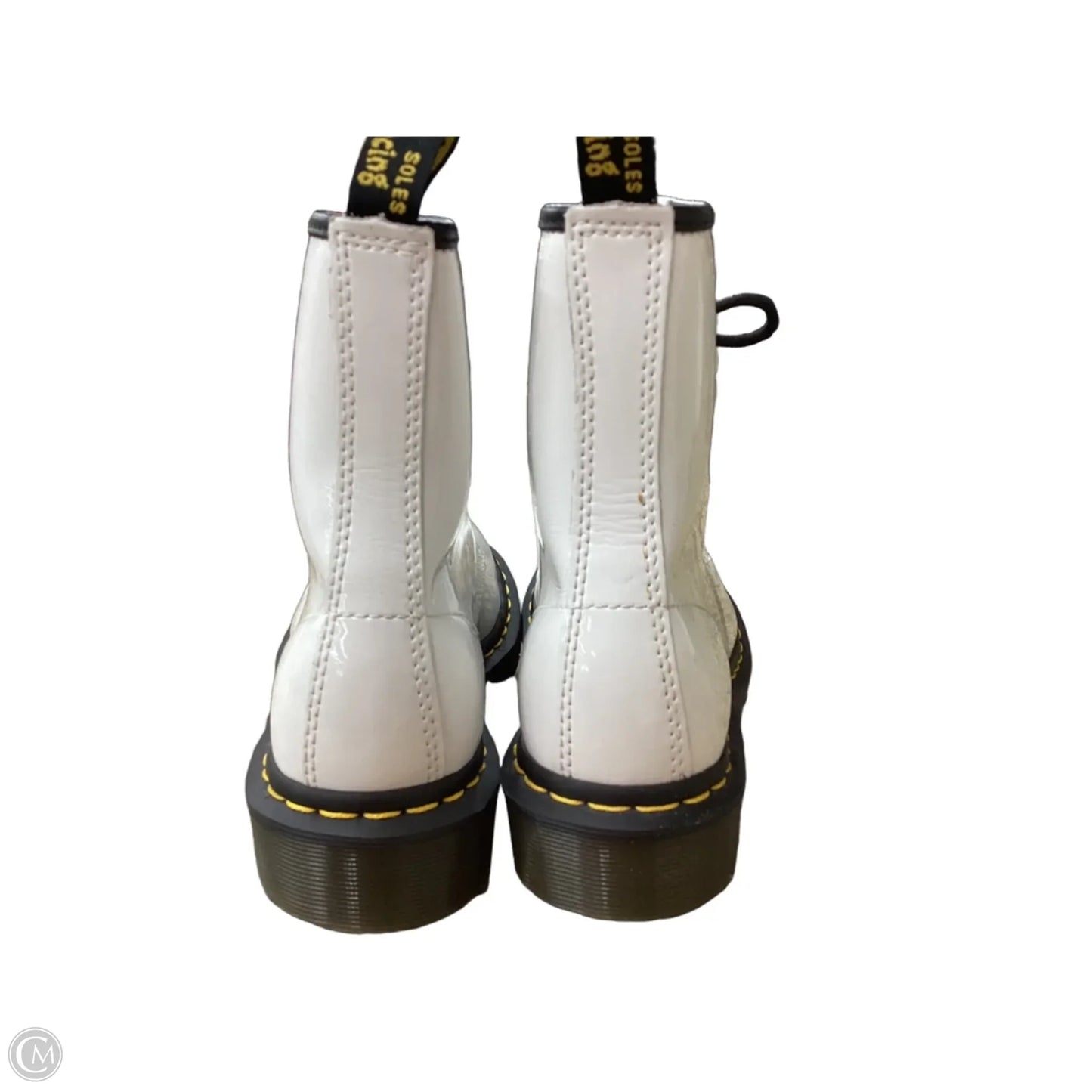 Boots Combat By Dr Martens In White, Size: 8