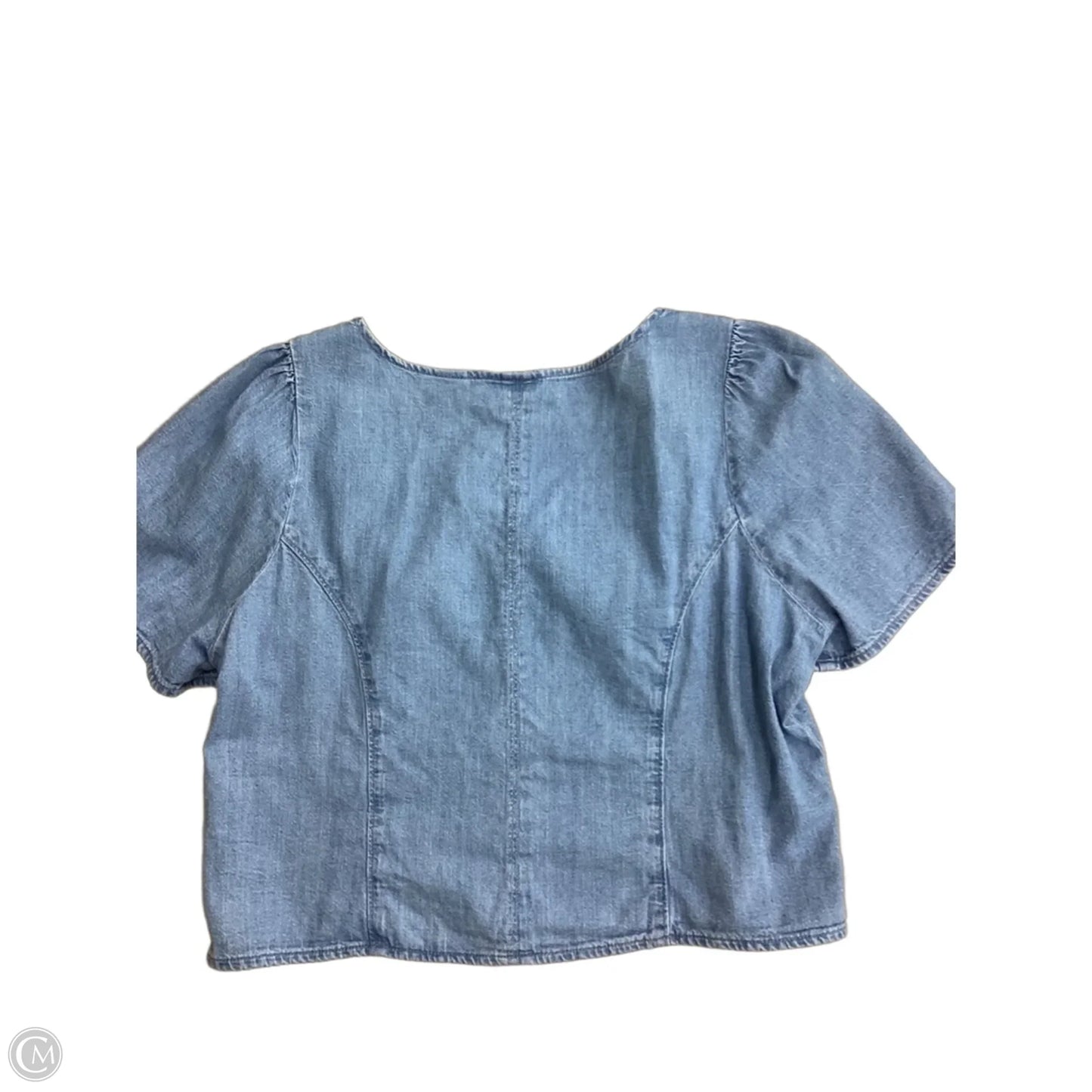 Top Short Sleeve By Levis In Blue Denim, Size: Xl