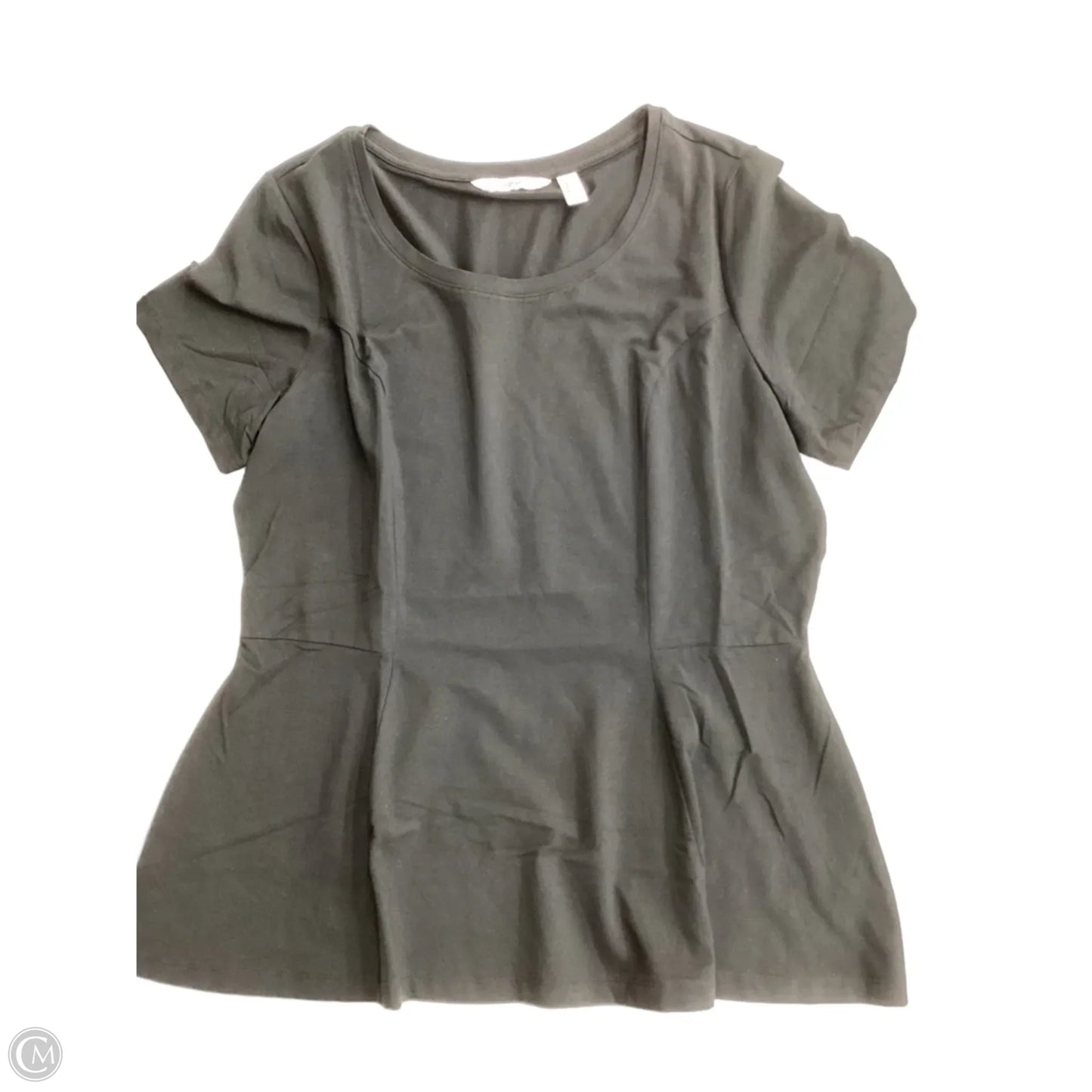 Top Short Sleeve Basic By Isaac Mizrahi Live Qvc In Black, Size: L